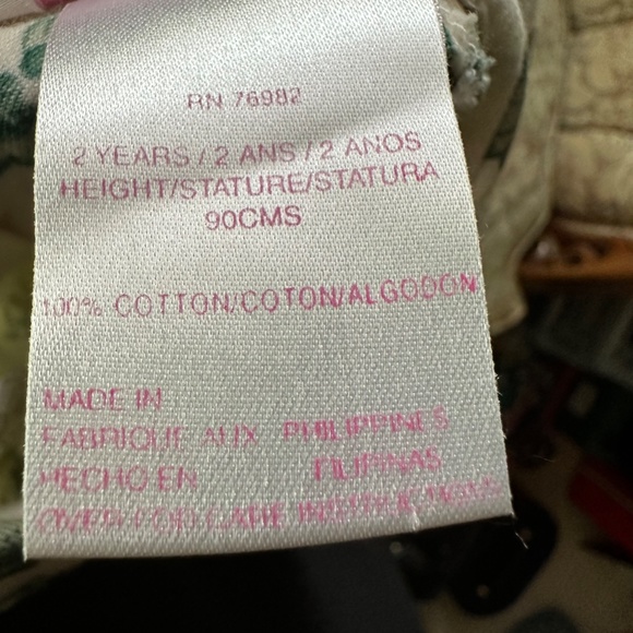 Vtg. Child's Sophie Dess Creations Paris Smocked Acorn Print Dress - Sz 2 Yrs - Picture 8 of 13